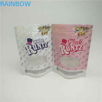 Βοτανική συσκευάζοντας τσάντα απόδειξης μυρωδιάς η Ziplock τσάντα με το παράθυρο για την ψυχρή Gummy συσκευασία κάνναβης CBD