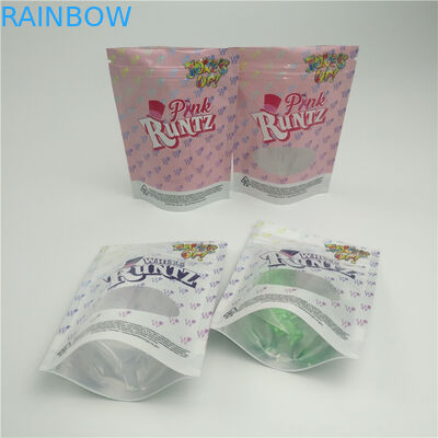 Βοτανική συσκευάζοντας τσάντα απόδειξης μυρωδιάς η Ziplock τσάντα με το παράθυρο για την ψυχρή Gummy συσκευασία κάνναβης CBD