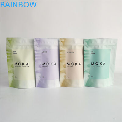 Η στάση επάνω Ziplock στο σώμα σακουλών τρίβει τη συσκευάζοντας τσάντα για το άλας λουτρών με το φύλλο αλουμινίου μέσα