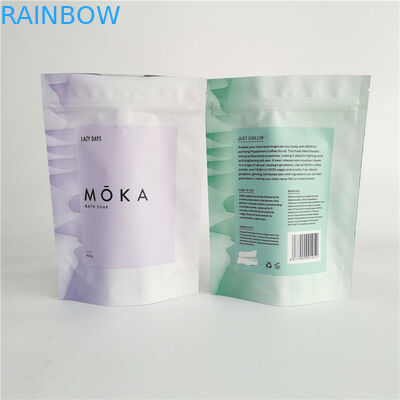 Η στάση επάνω Ziplock στο σώμα σακουλών τρίβει τη συσκευάζοντας τσάντα για το άλας λουτρών με το φύλλο αλουμινίου μέσα