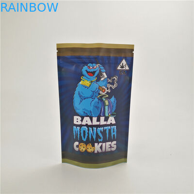 Η προσαρμοσμένη απόδειξη παιδιών τοποθετεί την υγρασία σε σάκκο - στάση ιατρικής μπισκότων ζουγκλών ζιζανίων CBD απόδειξης runtz επάνω στις τσάντες