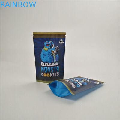 Η προσαρμοσμένη απόδειξη παιδιών τοποθετεί την υγρασία σε σάκκο - στάση ιατρικής μπισκότων ζουγκλών ζιζανίων CBD απόδειξης runtz επάνω στις τσάντες