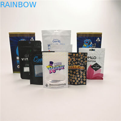 Η προσαρμοσμένη απόδειξη παιδιών τοποθετεί την υγρασία σε σάκκο - στάση ιατρικής μπισκότων ζουγκλών ζιζανίων CBD απόδειξης runtz επάνω στις τσάντες