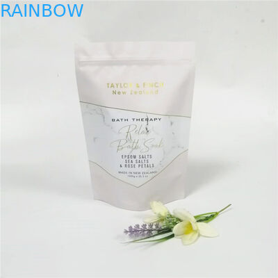 skincare συσκευάζοντας στάση φύλλων αλουμινίου τσαντών/ολογραμμάτων επάνω στην αλατισμένη συσκευασία λουτρών με το παράθυρο