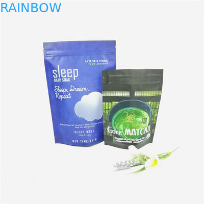 Το άλας/το σώμα λουτρών φύλλων αλουμινίου αργιλίου συνήθειας 12oz τρίβει ziplock κρέμας τις συσκευάζοντας doypack τσάντες καφέ