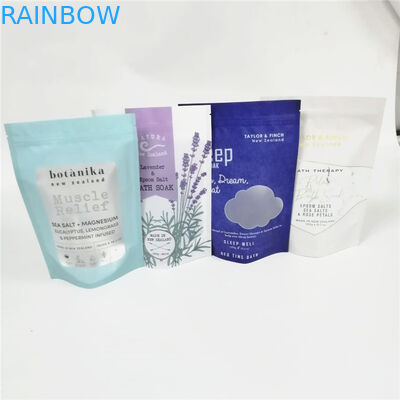 Το άλας/το σώμα λουτρών φύλλων αλουμινίου αργιλίου συνήθειας 12oz τρίβει ziplock κρέμας τις συσκευάζοντας doypack τσάντες καφέ