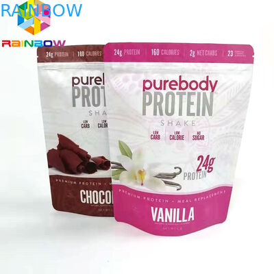 Η Resealable στάση επάνω ziplock στις τσάντες για τη συνήθεια τροφίμων/σκονών τύπωσε τη ματ τσάντα σακουλών λήξης συσκευάζοντας