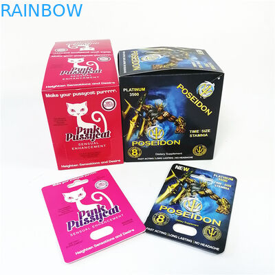 Συνήθειας εκτύπωσης σημείων UV αισθησιακό αυξήσεων εγγράφου καρτών ρόδινο κιβώτιο επίδειξης εγγράφου pussycat συσκευάζοντας