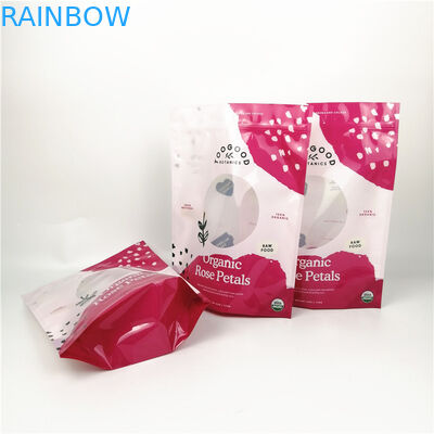 στάση σκονών CYMK λουλουδιών 0.125oz 3.5g επάνω στην τσάντα φερμουάρ