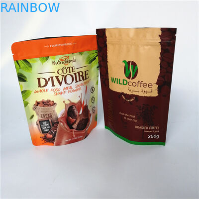 Στάση επάνω gusset στις συσκευάζοντας τσάντες επίγειου καφέ απόδειξης mositure σακουλών φύλλων αλουμινίου με τη βαλβίδα