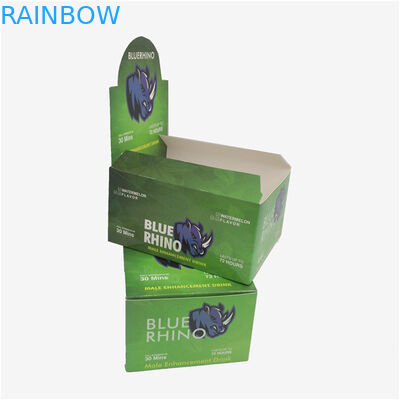 Φιλικό κιβώτιο εγγράφου επίδειξης Eco, συσκευάζοντας κιβώτιο ενεργειακών φραγμών μπουκαλιών πετρελαίου ρινοκέρων CBD κιβωτίων περικαλυμμάτων δώρων