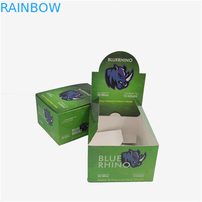 Φιλικό κιβώτιο εγγράφου επίδειξης Eco, συσκευάζοντας κιβώτιο ενεργειακών φραγμών μπουκαλιών πετρελαίου ρινοκέρων CBD κιβωτίων περικαλυμμάτων δώρων