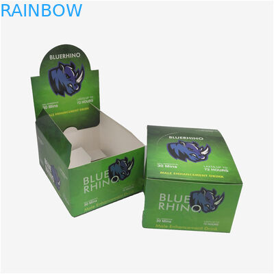 Φιλικό κιβώτιο εγγράφου επίδειξης Eco, συσκευάζοντας κιβώτιο ενεργειακών φραγμών μπουκαλιών πετρελαίου ρινοκέρων CBD κιβωτίων περικαλυμμάτων δώρων