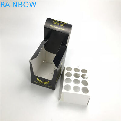 Αποτυπωμένο σε ανάγλυφο κιβώτιο εγγράφου εκτύπωσης για το κιβώτιο επίδειξης ενεργειακών CBD προϊόντων μπουκαλιών πετρελαίου με το ένθετο