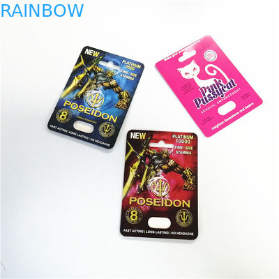 Κιβώτιο επίδειξης για ρινοκέρων χαπιών την αρσενική κάρτα εγγράφου καψών μορφής ρινοκέρων απόδοσης ανυψωτών σεξουαλική