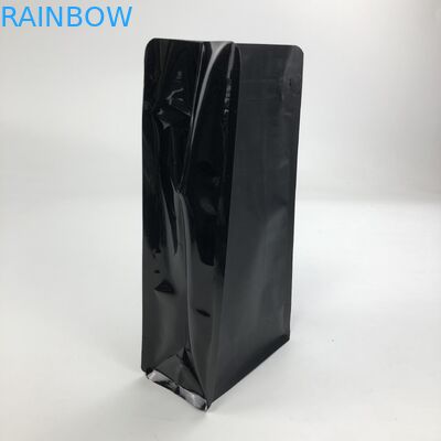 Η συνήθεια τύπωσε το ματ μαύρο φύλλο αλουμινίου αργιλίου 250g 1kg 12oz με Ziplock την τσάντα καφέ επίπεδων κατώτατων σημείων