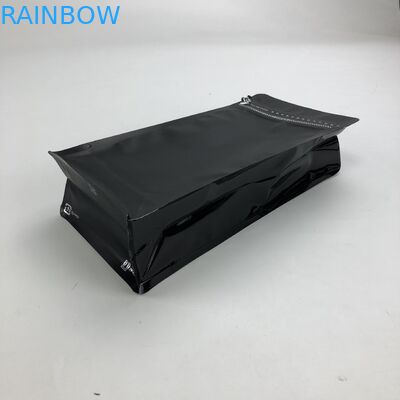 Η συνήθεια τύπωσε το ματ μαύρο φύλλο αλουμινίου αργιλίου 250g 1kg 12oz με Ziplock την τσάντα καφέ επίπεδων κατώτατων σημείων