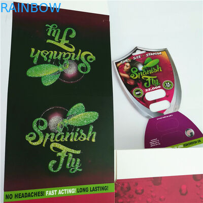 Θηλυκά χάπια ανυψωτών που συσκευάζουν τη ροζ γατών κάρτα φουσκαλών εγγράφου υποζυγίων Mamba γατών μαύρη για το χρυσό μπουκάλι καψών