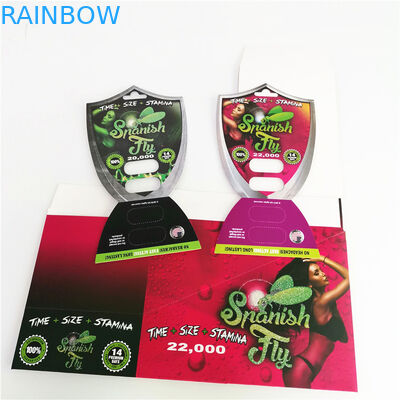 Θηλυκά χάπια ανυψωτών που συσκευάζουν τη ροζ γατών κάρτα φουσκαλών εγγράφου υποζυγίων Mamba γατών μαύρη για το χρυσό μπουκάλι καψών