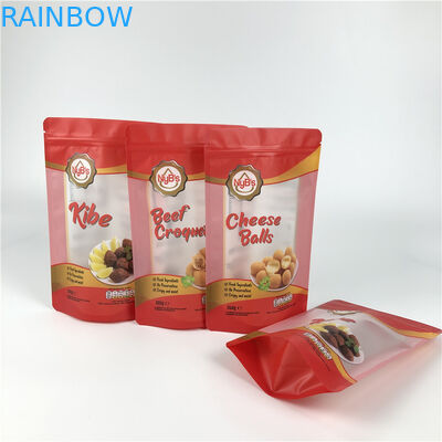 Πλαστική στάση GMOPP VMPET επάνω στην τσάντα φερμουάρ με το σαφές παράθυρο