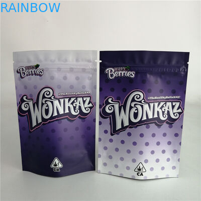 Προσαρμοσμένη στάση ζιζανίων καρυδιών μπισκότων 3.5g επάνω στην πλαστική τσάντα 7g 18g 24g καραμελών σακουλών φερμουάρ