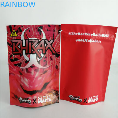 Προσαρμοσμένη στάση ζιζανίων καρυδιών μπισκότων 3.5g επάνω στην πλαστική τσάντα 7g 18g 24g καραμελών σακουλών φερμουάρ