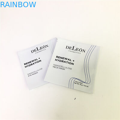 Επίπεδη άσπρη μασκών τσαντών Customzed καλλυντική συσκευάζοντας τσάντα κρέμας δειγμάτων σακουλιών δειγμάτων μικρή