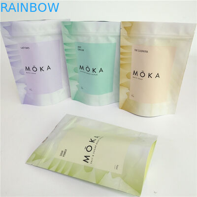 Το πλήρες σώμα εκτύπωσης χρώματος 200g τρίβει τη στάση επάνω στην κενή τσάντα καφέ φύλλων αλουμινίου αργιλίου σακουλών με το φερμουάρ