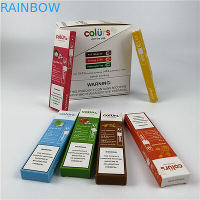 Η κάρτα εγγράφου ολογραμμάτων Cmyk μανδρών Vape βγάζει φουσκ'αλες την καυτή σφράγιση κιβωτίων