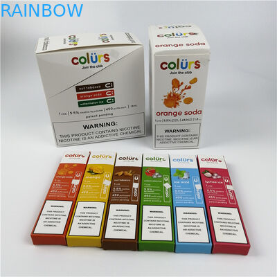 Η κάρτα εγγράφου ολογραμμάτων Cmyk μανδρών Vape βγάζει φουσκ'αλες την καυτή σφράγιση κιβωτίων