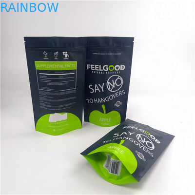 Μόνιμο προσαρμοσμένο σακούλες λογότυπο φερμουάρ Mylar 110mic τροφίμων πρόχειρων φαγητών