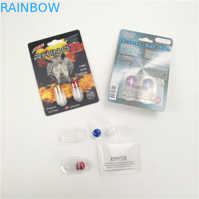 Στιλπνός ρινόκερος 7 αυξήσεων λήξης 9x12cm τρισδιάστατη κάρτα συσκευασίας