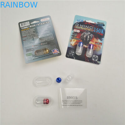 Στιλπνός ρινόκερος 7 αυξήσεων λήξης 9x12cm τρισδιάστατη κάρτα συσκευασίας