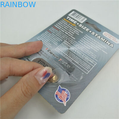 Στιλπνός ρινόκερος 7 αυξήσεων λήξης 9x12cm τρισδιάστατη κάρτα συσκευασίας