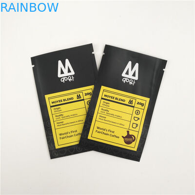 στάση φασολιών καφέ 250g 500g MOPP VMPET επάνω στη σακούλα με τη βαλβίδα