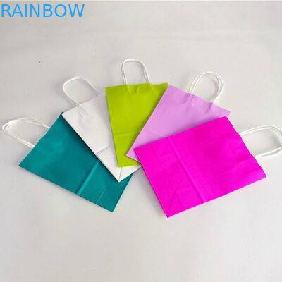 Τσάντες αγορών παντοπωλείων χαρτονιού εγγράφου CMYK 350gsm της Kraft με τη λαβή