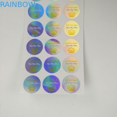 Ολογραφικές συγκολλητικές ιδιωτικές αυτοκόλλητες ετικέττες VMPET MOPP για τα κιβώτια