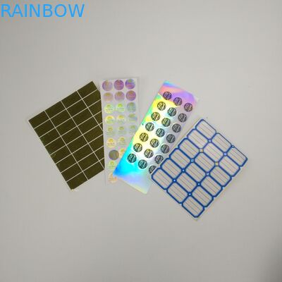 Ολογραφικών μικρά ετικετών ταινιών VMPET 60x60MM 20 για τα μπουκάλια