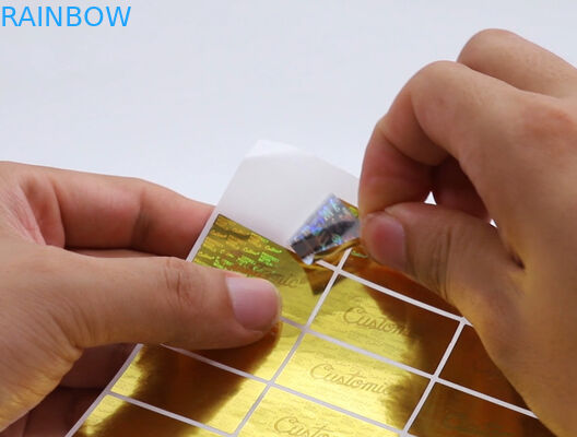 Ολογραφικές συγκολλητικές ετικέτες UV CYMK αυτοκόλλητων ετικεττών 60mic διακοσμητικές