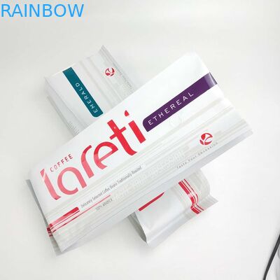 Gusset ταινιών συνήθειας Resealable ματ δευτερεύουσα τσάντα με τη βαλβίδα φύλλων αλουμινίου αργιλίου για τη συσκευάζοντας σακούλα φασολιών καφέ