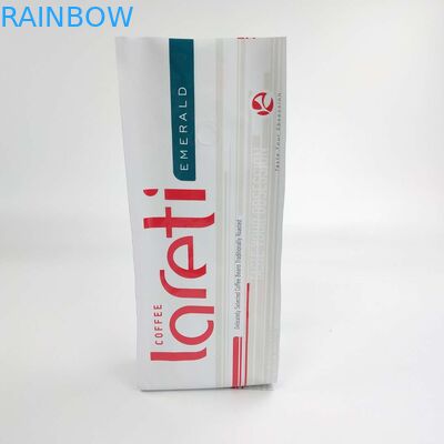 Gusset ταινιών συνήθειας Resealable ματ δευτερεύουσα τσάντα με τη βαλβίδα φύλλων αλουμινίου αργιλίου για τη συσκευάζοντας σακούλα φασολιών καφέ