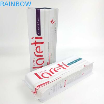 Gusset ταινιών συνήθειας Resealable ματ δευτερεύουσα τσάντα με τη βαλβίδα φύλλων αλουμινίου αργιλίου για τη συσκευάζοντας σακούλα φασολιών καφέ