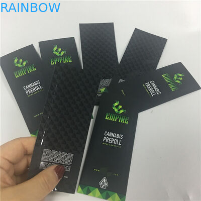 Ψηφιακή Ziplock απόδειξης μυρωδιάς φύλλων αλουμινίου αργιλίου συσκευασίας Mylar Preroll εκτύπωσης στιλπνή προσαρμοσμένη τσάντες κοινή συσκευασία πούρων