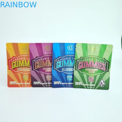 Η ψηφιακή εκτύπωση τρεις σφραγισμένες πλευρά σακούλες προσάρμοσε τις επίπεδες τσάντες με το φερμουάρ