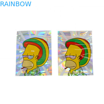 Η ολογραφική τσάντα για CBD βοτανίζει τη Gummy καραμέλα αντέχει Mylar φερμουάρ τσαντών γεύσης χορταριών λιανική τσάντα καπνών λουλουδιών την ξηρά