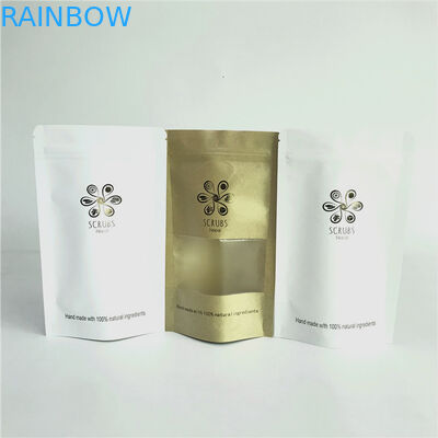 Αποδεκτές συνήθεια τσάντες εγγράφου της Kraft κλειδαριών φερμουάρ με την καυτή σφράγιση