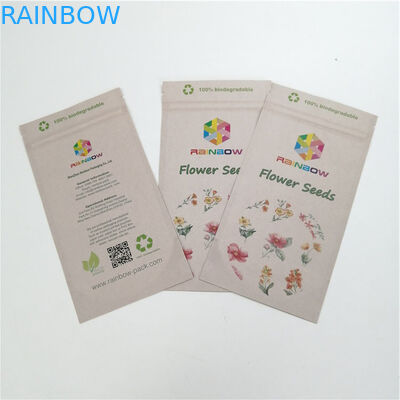 Βιοδιασπάσιμος μασήστε προσαρμοσμένες τις γόμμα τσάντες Pla εγγράφου της Kraft για τη συσκευασία ζιζανίων 1oz 1/2oz