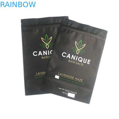 Η απόδειξη μυρωδιάς τοποθετεί τροφίμων σε σάκκο βαθμού φερμουάρ τσαντών την ξηρά λουλουδιών σπόρων μεταλλική λαμπρή ασημένια συνήθειας λογότυπων 16OZ τσάντα Mylar λουτρών αλατισμένη