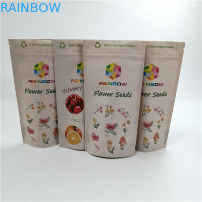 Προσαρμοσμένες Resealable τσάντες Mylar φύλλων τουίντ τσαντών Pla εγγράφου χρωμίου Sativa/Indica Kraft