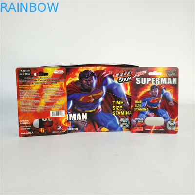 Τυπωμένη συνήθεια κάρτα φουσκαλών που συσκευάζει τη μαύρη τρισδιάστατη κάρτα πάνθηρων για την κάψα με το κιβώτιο